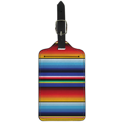 Tribal Mexican Serape Pattern Print Luggage Tag