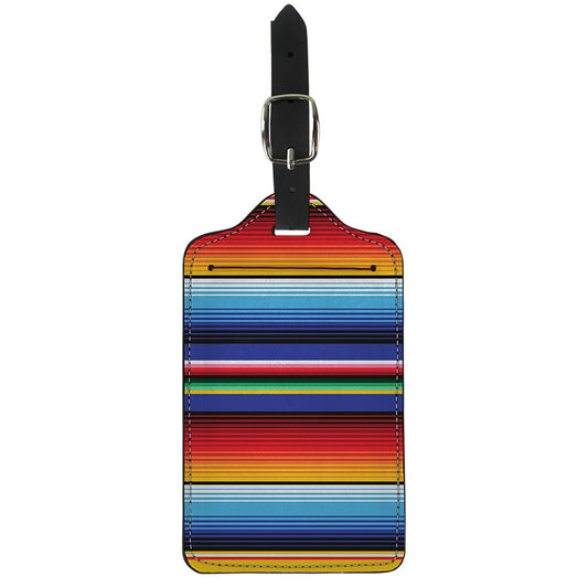 Tribal Mexican Serape Pattern Print Luggage Tag