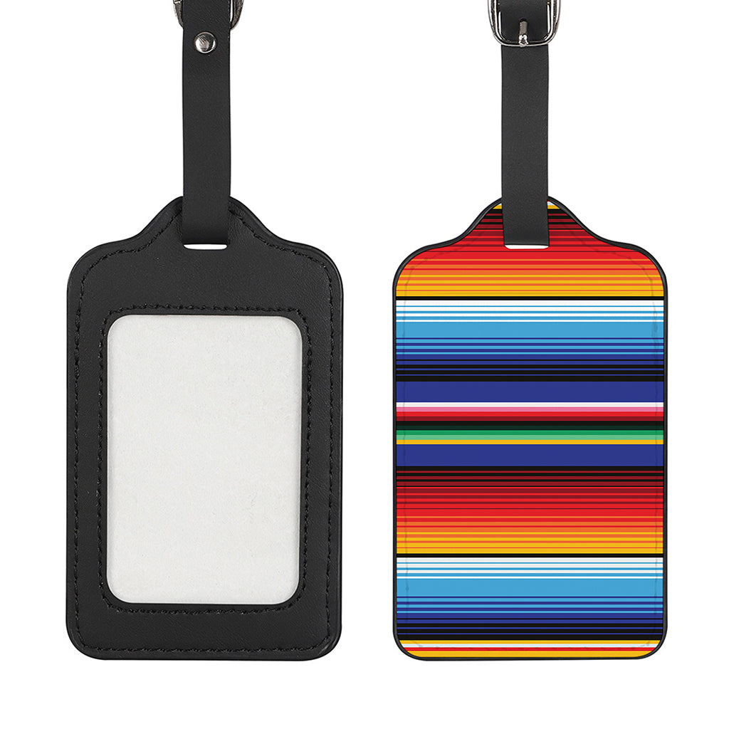 Tribal Mexican Serape Pattern Print Luggage Tag