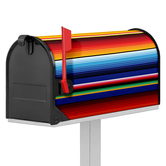 Tribal Mexican Serape Pattern Print Mailbox Cover