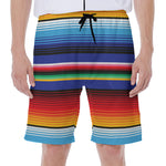 Tribal Mexican Serape Pattern Print Men's Beach Shorts