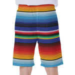 Tribal Mexican Serape Pattern Print Men's Beach Shorts