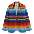 Tribal Mexican Serape Pattern Print Men's Blazer