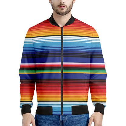 Tribal Mexican Serape Pattern Print Men's Bomber Jacket