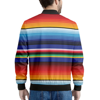 Tribal Mexican Serape Pattern Print Men's Bomber Jacket