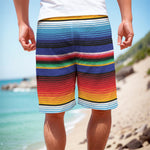 Tribal Mexican Serape Pattern Print Men's Cargo Shorts