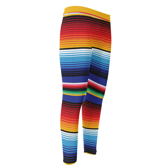 Tribal Mexican Serape Pattern Print Men's Compression Pants