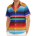 Tribal Mexican Serape Pattern Print Men's Deep V-Neck Shirt