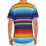Tribal Mexican Serape Pattern Print Men's Deep V-Neck Shirt
