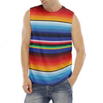 Tribal Mexican Serape Pattern Print Men's Fitness Tank Top