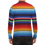 Tribal Mexican Serape Pattern Print Men's Long Sleeve Rash Guard
