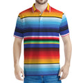 Tribal Mexican Serape Pattern Print Men's Polo Shirt