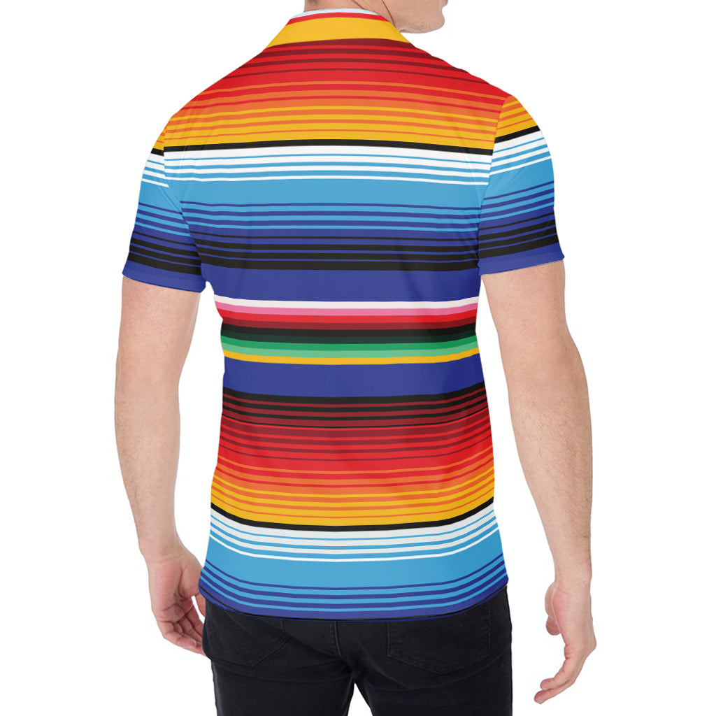 Tribal Mexican Serape Pattern Print Men's Shirt
