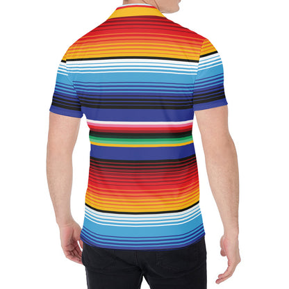 Tribal Mexican Serape Pattern Print Men's Shirt