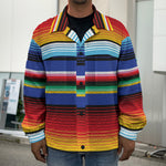 Tribal Mexican Serape Pattern Print Men's Shirt Jacket