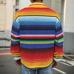 Tribal Mexican Serape Pattern Print Men's Shirt Jacket