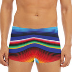 Tribal Mexican Serape Pattern Print Men's Short Boxer Briefs