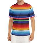 Tribal Mexican Serape Pattern Print Men's Short Sleeve Rash Guard