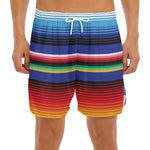 Tribal Mexican Serape Pattern Print Men's Split Running Shorts