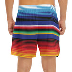 Tribal Mexican Serape Pattern Print Men's Split Running Shorts