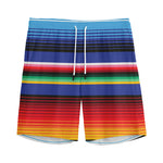 Tribal Mexican Serape Pattern Print Men's Sports Shorts
