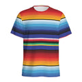 Tribal Mexican Serape Pattern Print Men's Athletic T-Shirt