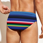 Tribal Mexican Serape Pattern Print Men's Swim Briefs