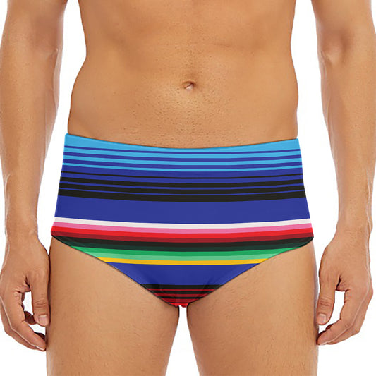 Tribal Mexican Serape Pattern Print Men's Triangle Swim Briefs