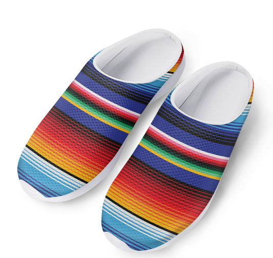 Tribal Mexican Serape Pattern Print Mesh Casual Shoes
