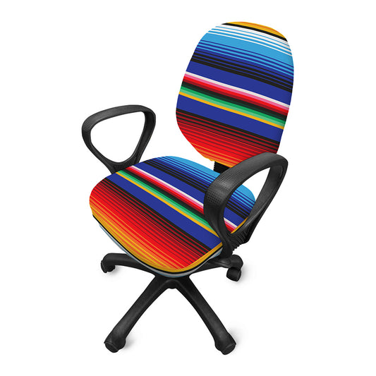 Tribal Mexican Serape Pattern Print Office Chair Cover