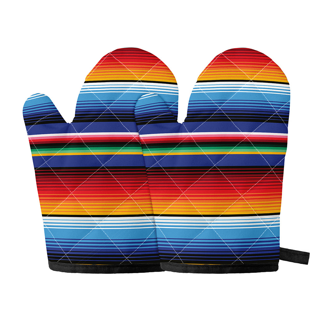 Tribal Mexican Serape Pattern Print Oven Mitts