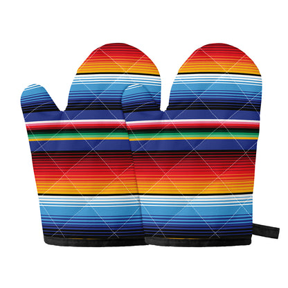 Tribal Mexican Serape Pattern Print Oven Mitts