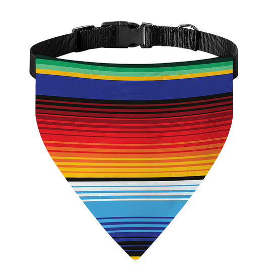 Tribal Mexican Serape Pattern Print Over The Collar Dog Bandana