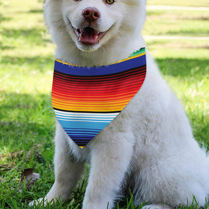 Tribal Mexican Serape Pattern Print Over The Collar Dog Bandana