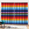 Tribal Mexican Serape Pattern Print Pencil Pleat Curtains