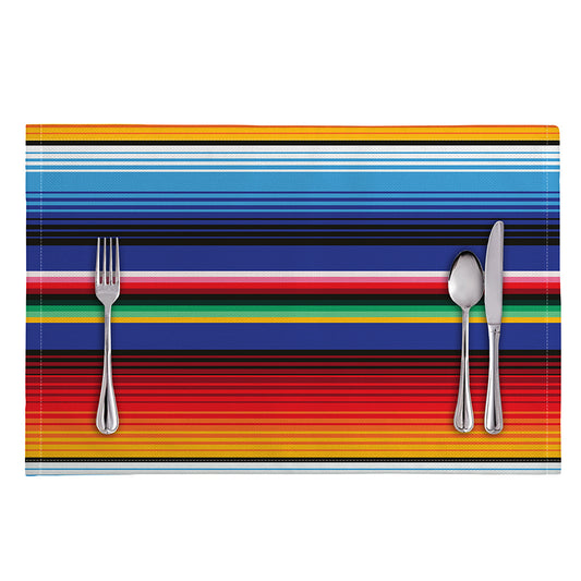 Tribal Mexican Serape Pattern Print Placemat