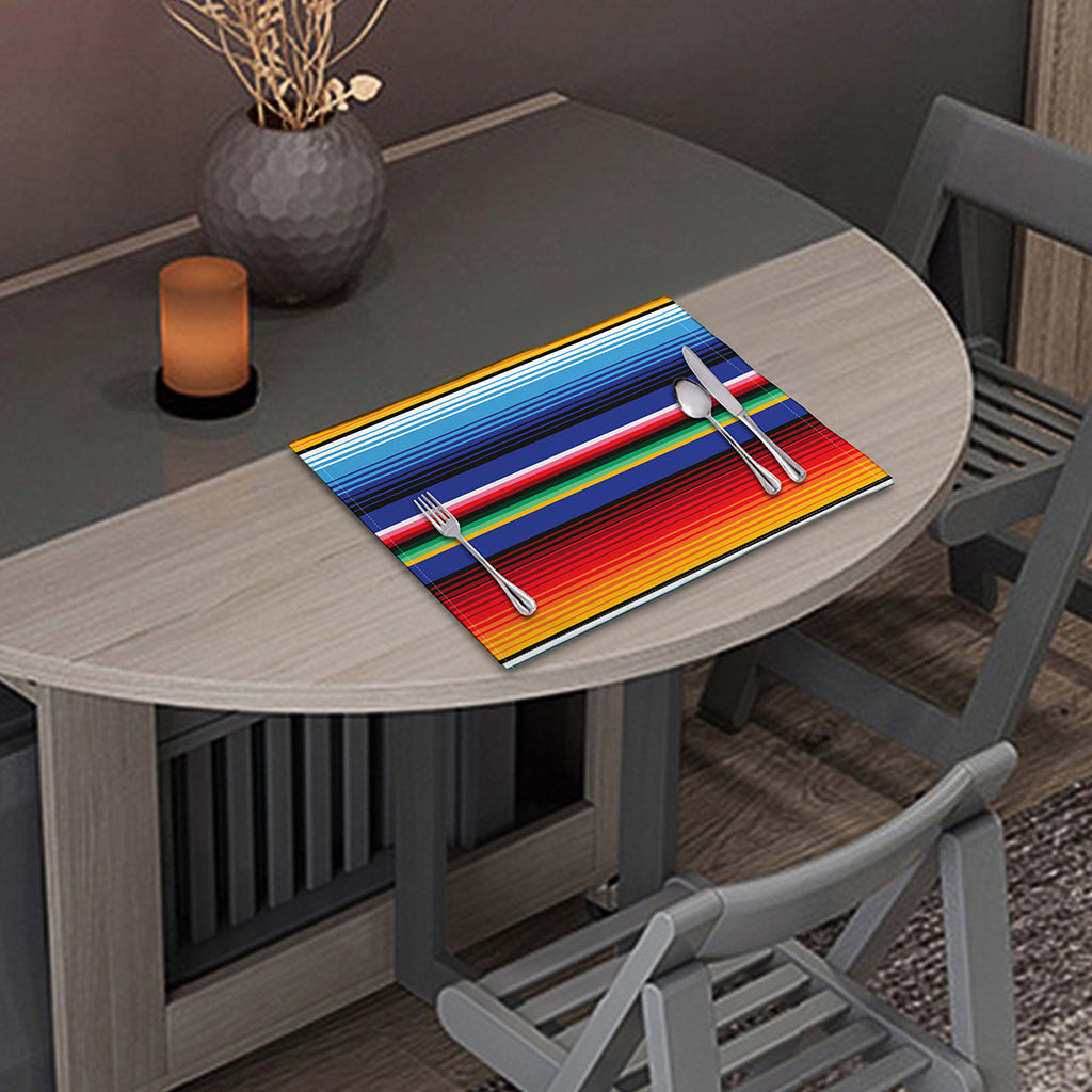 Tribal Mexican Serape Pattern Print Placemat
