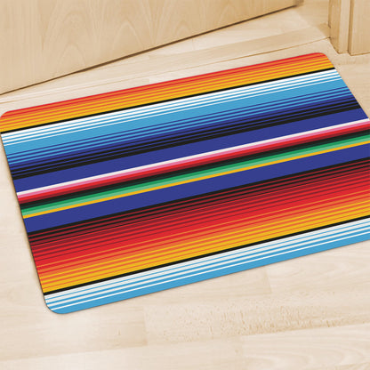 Tribal Mexican Serape Pattern Print Polyester Doormat