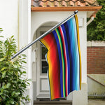 Tribal Mexican Serape Pattern Print Polyester Flag