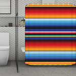 Tribal Mexican Serape Pattern Print Polyester Shower Curtain