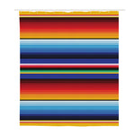 Tribal Mexican Serape Pattern Print Polyester Shower Curtain
