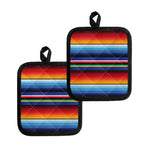 Tribal Mexican Serape Pattern Print Pot Holders