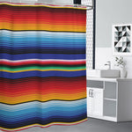 Tribal Mexican Serape Pattern Print Premium Shower Curtain