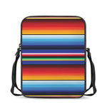 Tribal Mexican Serape Pattern Print Rectangular Crossbody Bag