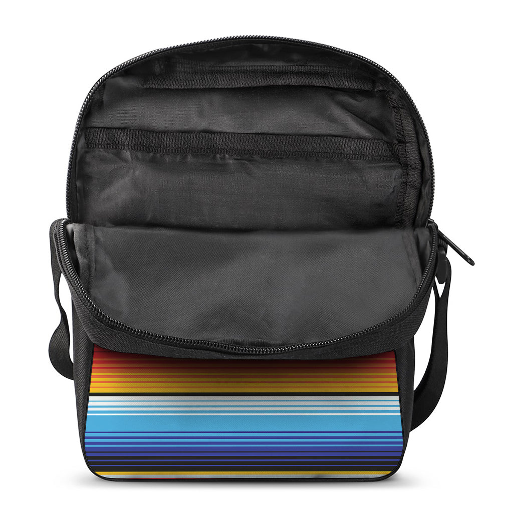 Tribal Mexican Serape Pattern Print Rectangular Crossbody Bag