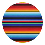 Tribal Mexican Serape Pattern Print Round Blanket