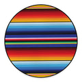 Tribal Mexican Serape Pattern Print Round Floor Mat