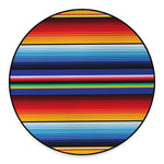 Tribal Mexican Serape Pattern Print Round Floor Mat