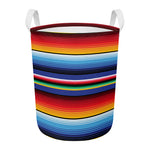 Tribal Mexican Serape Pattern Print Round Laundry Basket