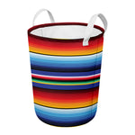 Tribal Mexican Serape Pattern Print Round Laundry Basket